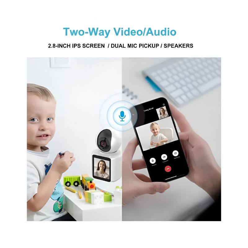 caméra de surveillance  Sans fil Avec Appels vidéo et Ecran  - Blanc  - Image 5