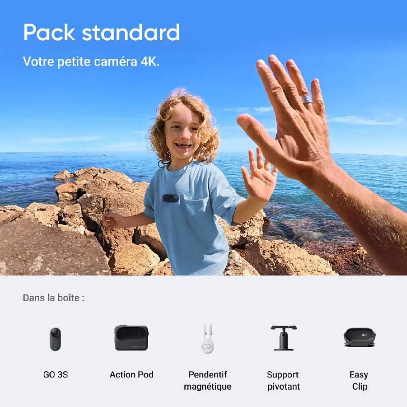 Caméra d’action Insta360 GO 3S Ultra-Compacte Vidéo 4K - Noir - Image 9