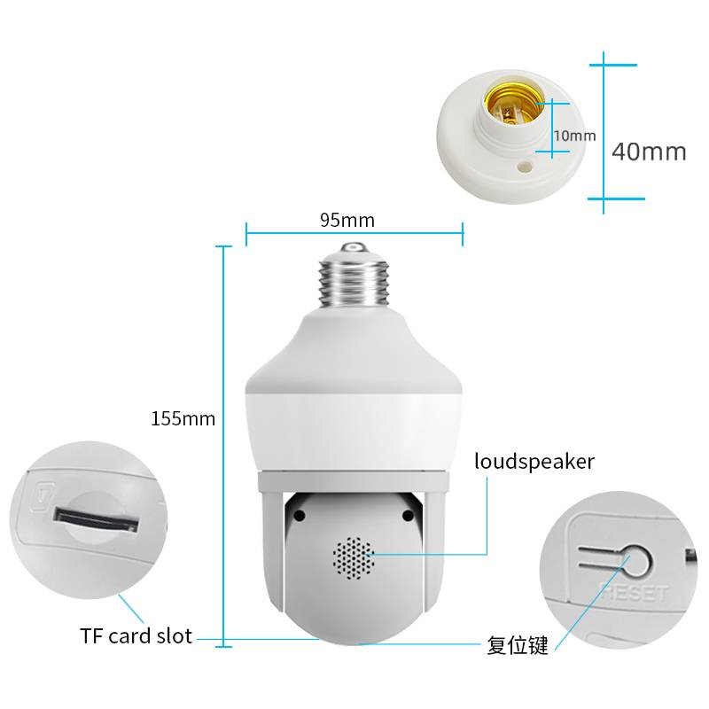 Caméra de Surveillance Intérieure D211 Ampoule 3MP SMART E27 - Image 3