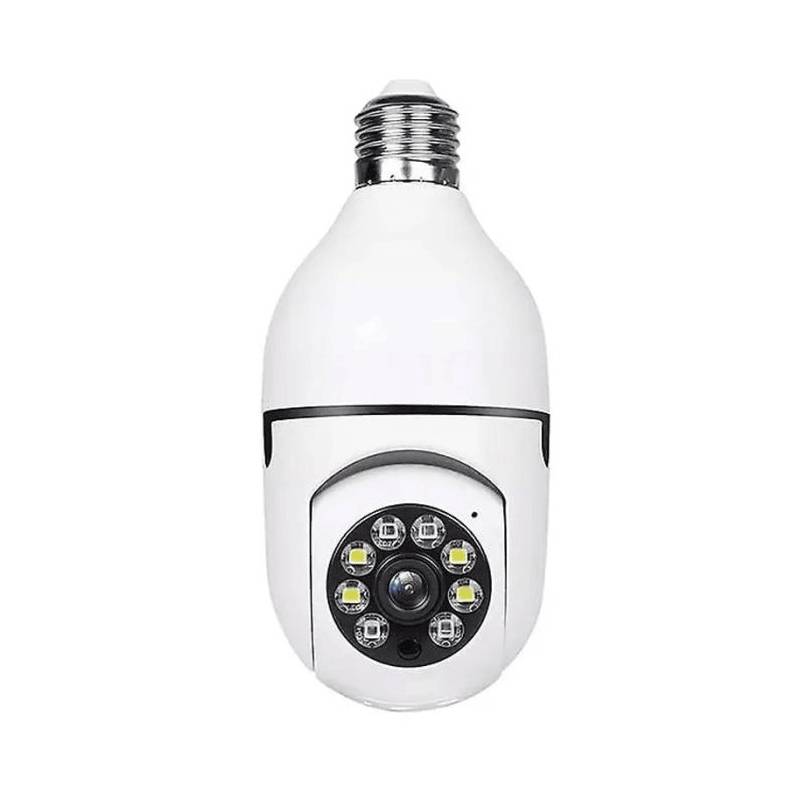 Caméra de Surveillance E27 WiFi 1080P avec Vision 360° - Blanc