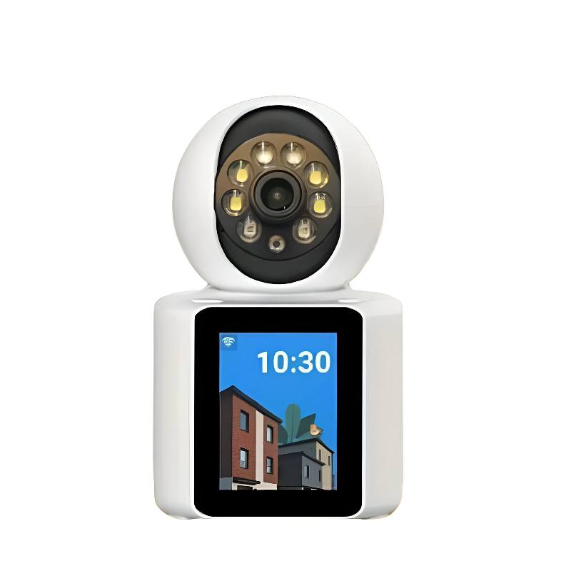 caméra de surveillance  Sans fil Avec Appels vidéo et Ecran  - Blanc 