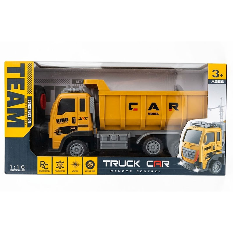 Camion Benne Radiocommandé City Traffic Échelle 1/16 - Jaune - Image 2