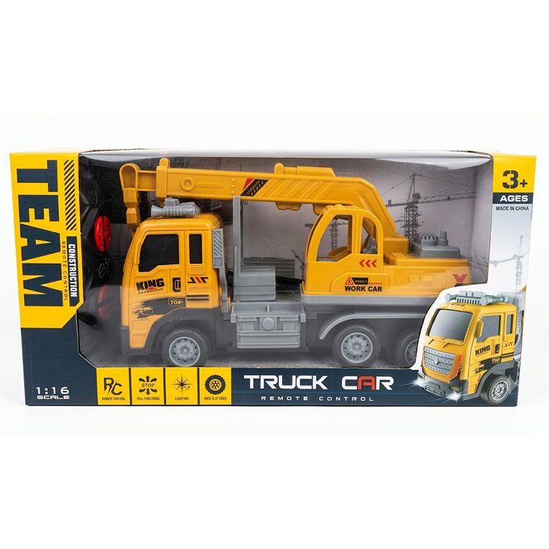 Camion-grue Radiocommandé City Traffic Échelle 1/16 - Jaune - Image 2
