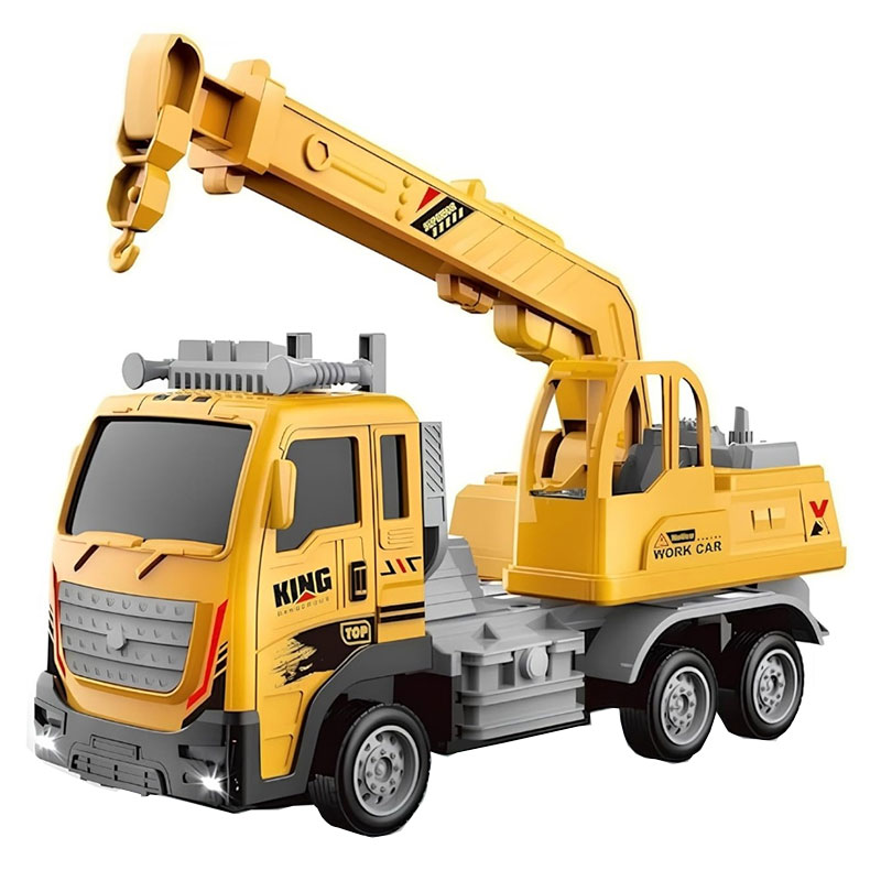 Camion-grue Radiocommandé City Traffic Échelle 1/16 - Jaune