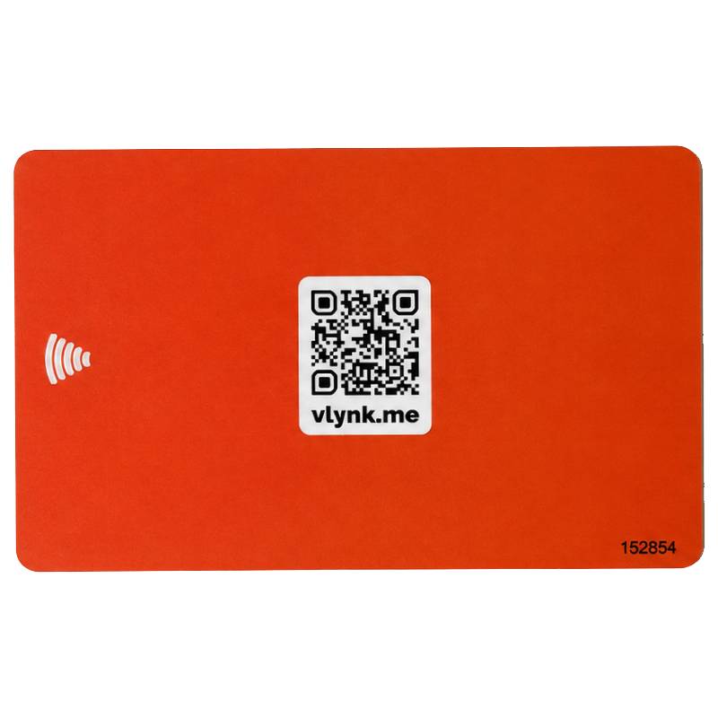 Carte De Visite VCARD Designe V Sans Contact - Orange & Rouge   - Image 2