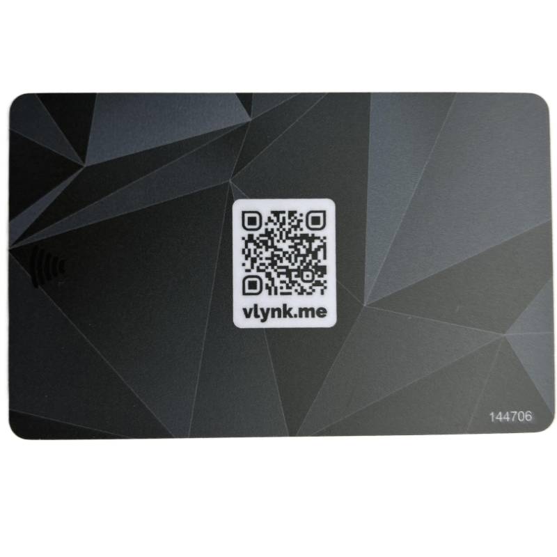 Carte De Visite VCARD Digitale Designe Motif Sans Contact - Noir&Gris - Image 2