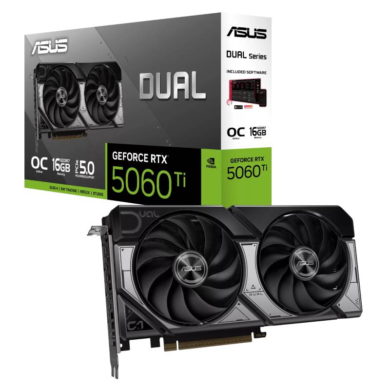 Carte Graphique ASUS Dual GeForce RTX 5060Ti 16Go GDDR7 OC Edition