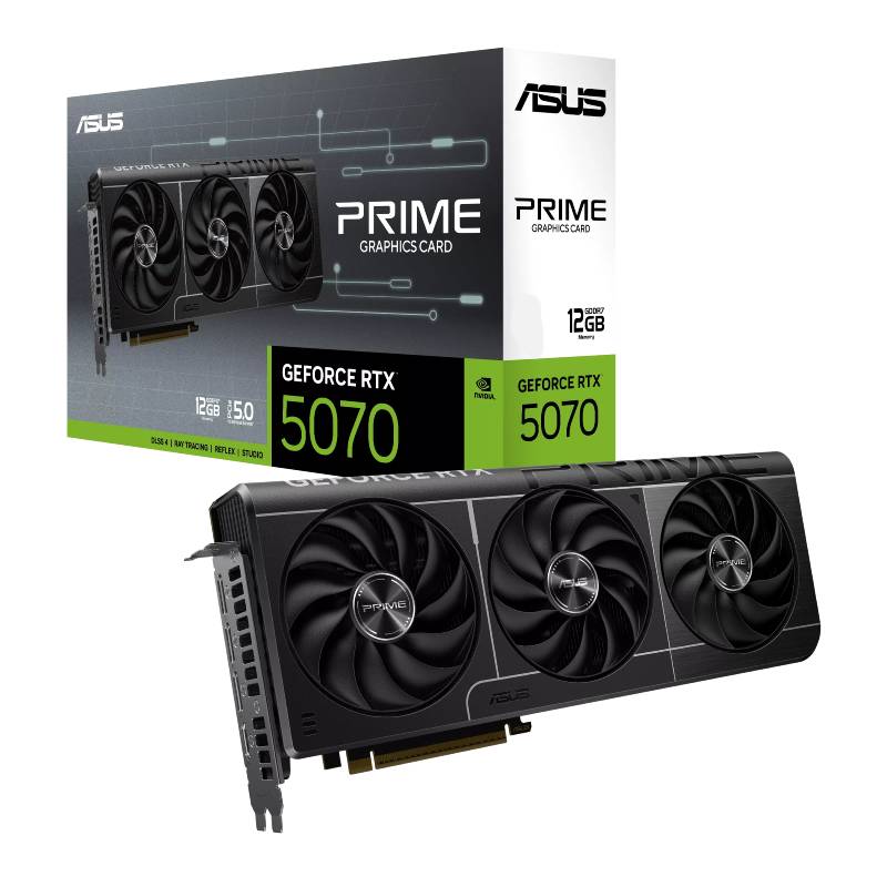 ASUS Prime -RTX5070-O12G NVIDIA GeForce RTX 5070 12 Go GDDR7, Photo boutique MyTek chez MyTek