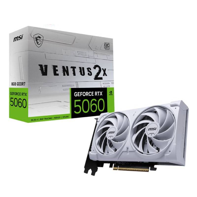 Carte Graphique GeForce RTX 5060 8G Ventus 2X OC Blanc, Photo boutique MyTek chez MyTek