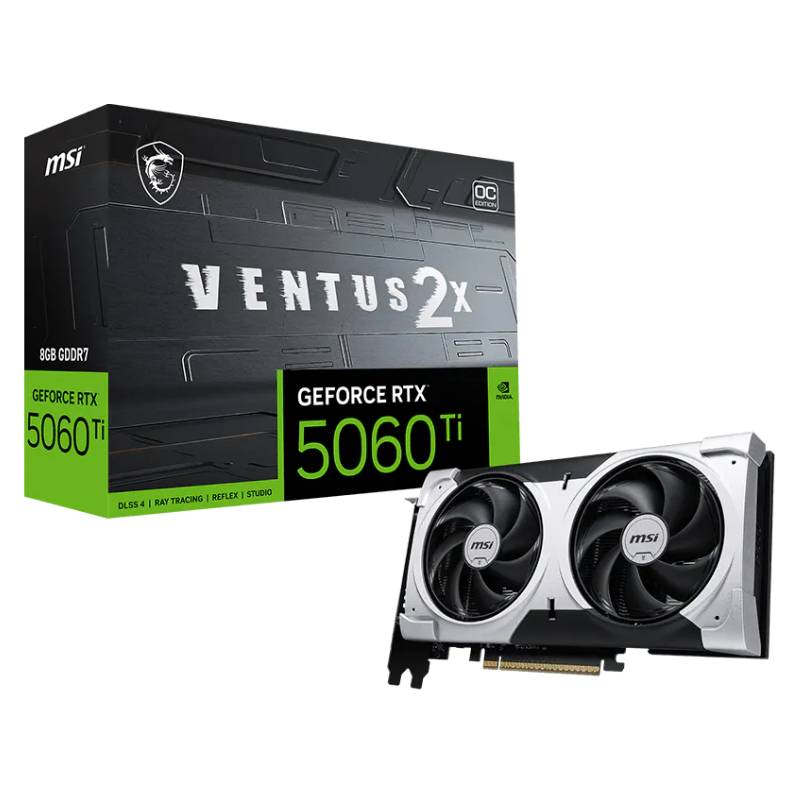 Carte Graphique Gamer MSI GeForce RTX 5060Ti 16G VENTUS 2X OC PLUS, Photo boutique MyTek chez MyTek