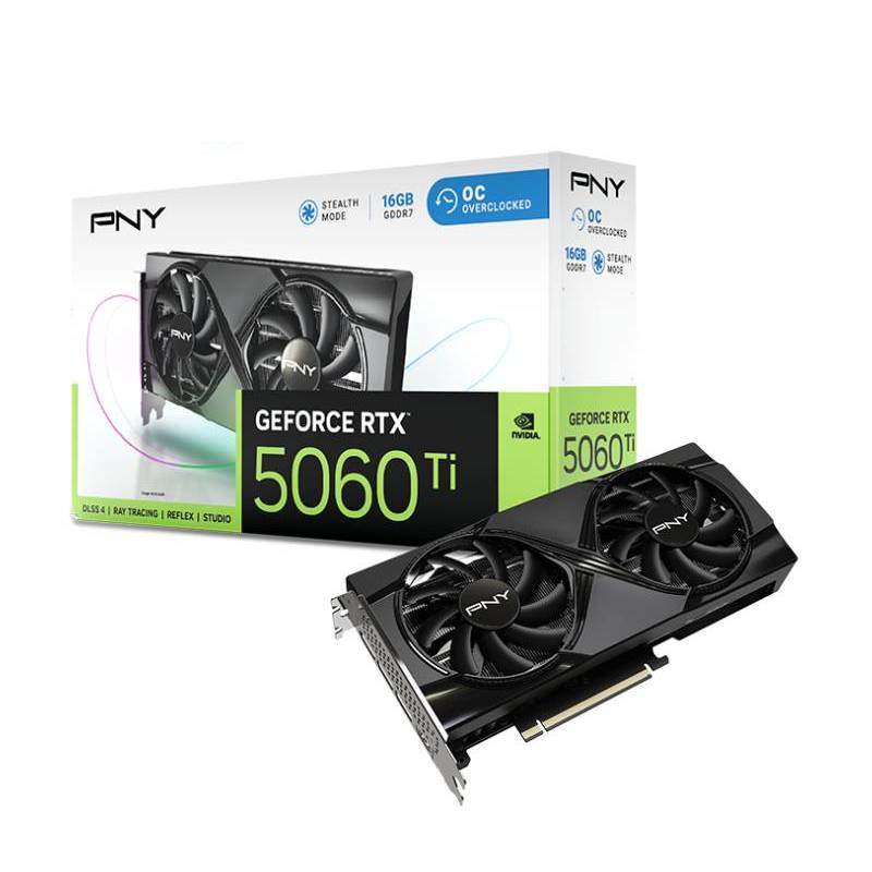 Carte Graphique PNY GeForce RTX 5060TI 16Go OC Dual Fan 