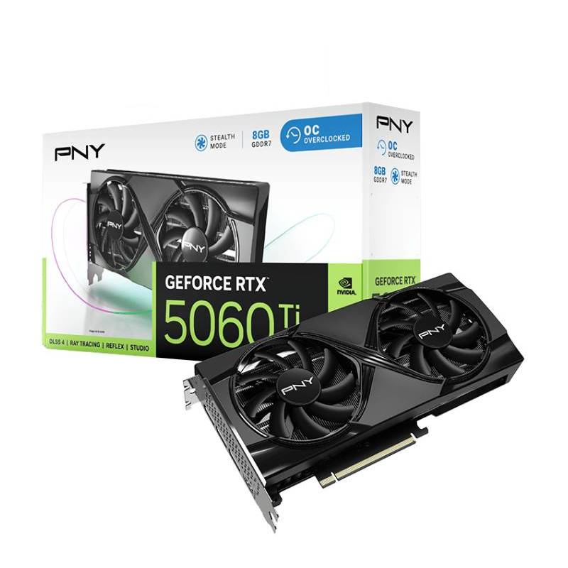 Carte Graphique PNY GeForce RTX 5060TI 8Go OC Dual Fan 