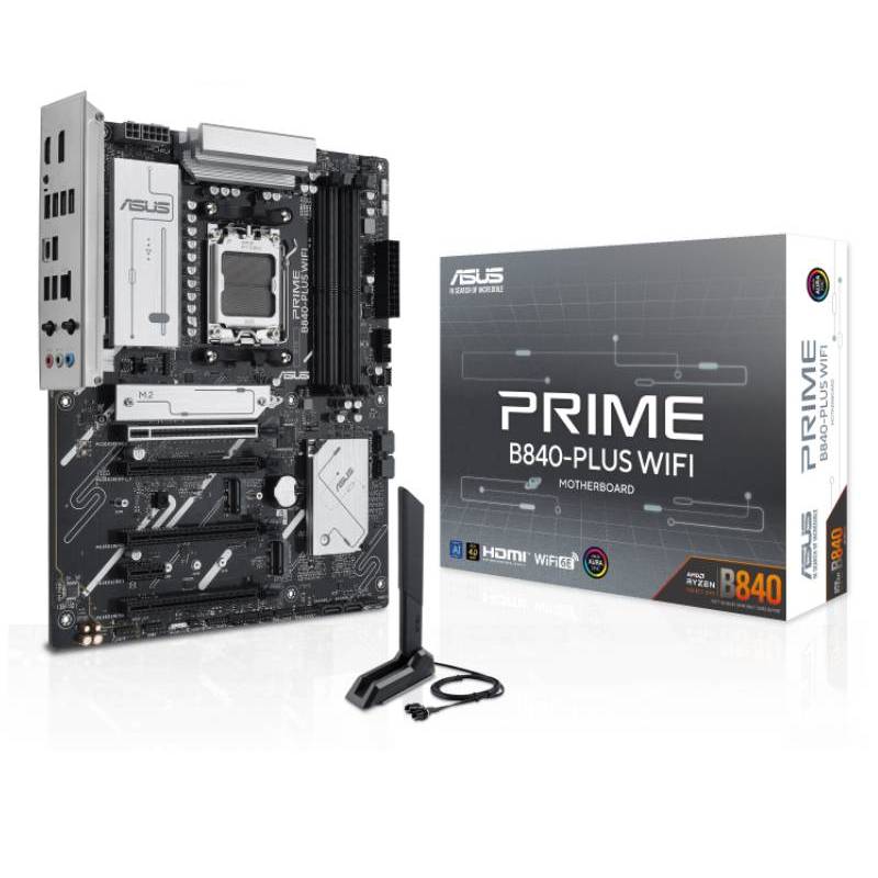 ASUS PRIME B840-PLUS WIFI AMD B840 Emplacement AM5 ATX, Photo boutique MyTek chez MyTek