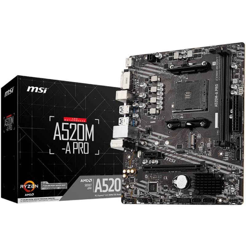 Carte Mére MSI A520M-A PRO, Photo boutique MyTek chez MyTek