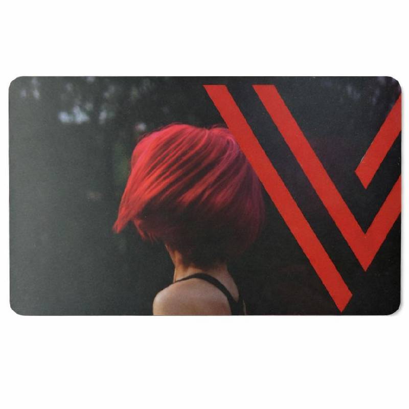 Carte Visite VCARD Designe Red hair Sans Contact - Rouge & Noir
