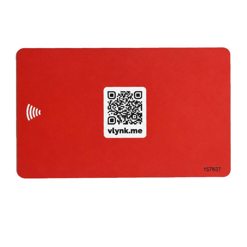 Carte Visite VCARD Designe V Sans Contact - Rouge & Blanc    - Image 2