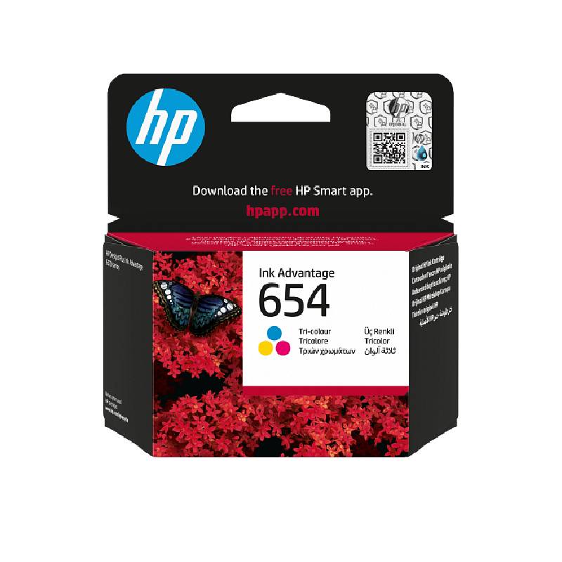 Cartouche D’encre HP 7FP38UE Authentique 654 Trois Couleurs