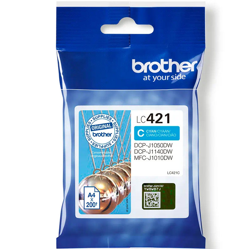Cartouche BROTHER Original Jet d'encre LC421C - Cyan