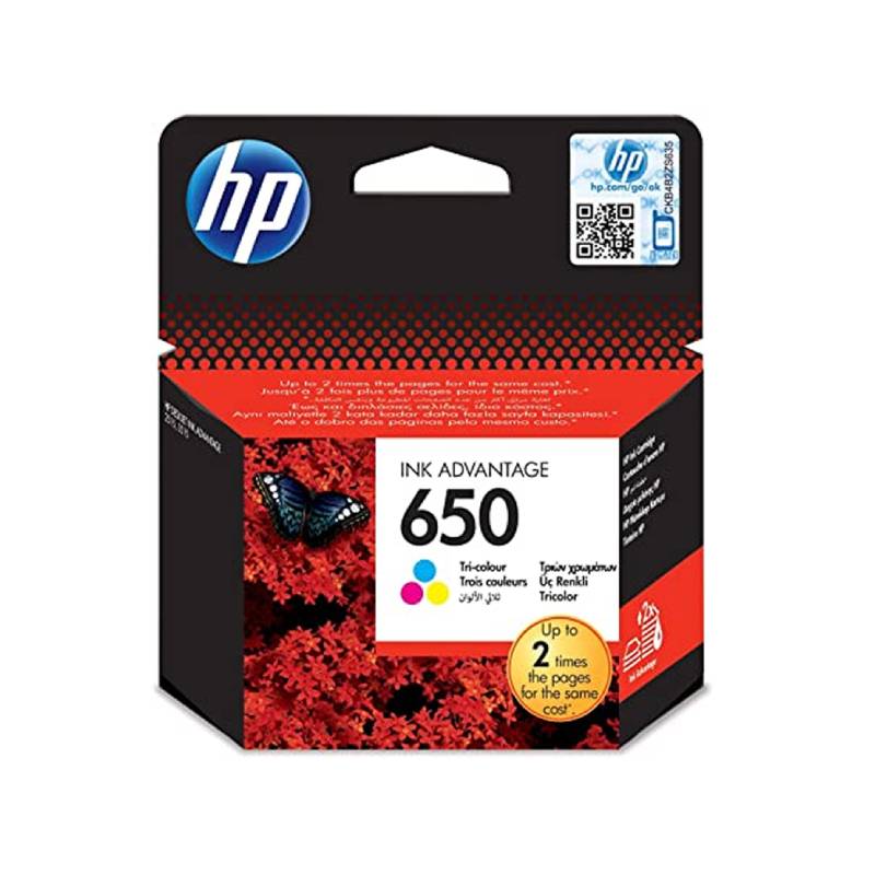 Cartouche d'encre HP 650 Trois Couleurs Advantage authentique