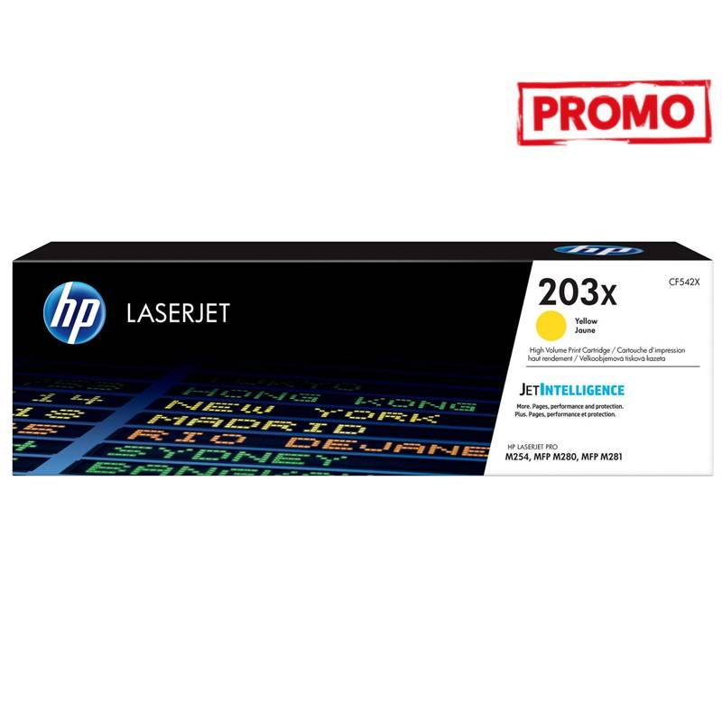 Toner LaserJet original HP 203X - Jaune(CF542X)
