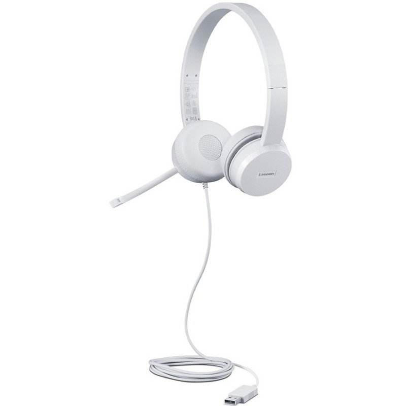 Casque Filaire LENOVO STEREOB 110 USB - Blanc - Image 3