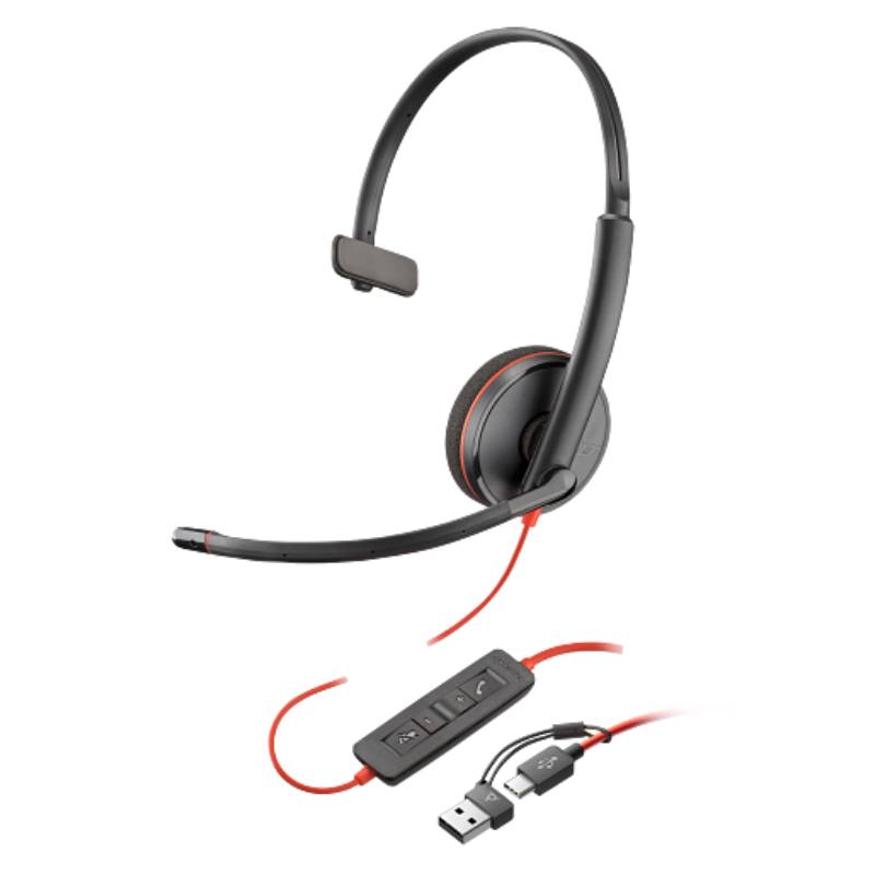 Casque Filaire Poly 3225 USB Type-C - Noir
