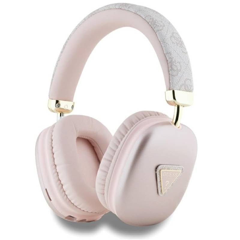 Casque Sans Fil GUESS Bluetooth 4G avec Logo Triangle - Rose