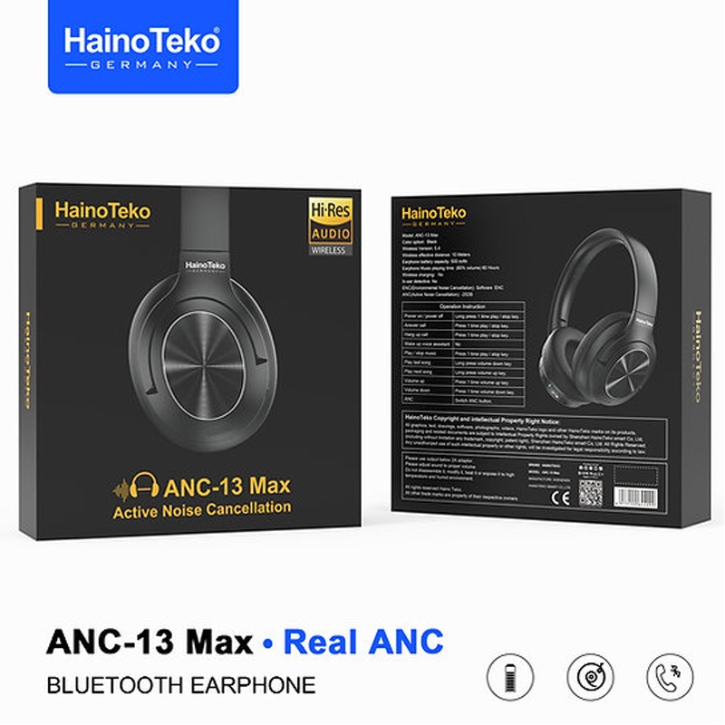 Casque Sans Fil HAINO TEKO ANC-13 - Noir - Image 3