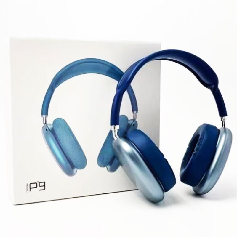 Casque Sans Fil P9 Avec Emplacement Carte Memoire - Bleu