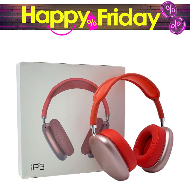 Casque Sans Fil P9 Avec Emplacement Carte Memoire - Rouge, Photo boutique MyTek chez MyTek