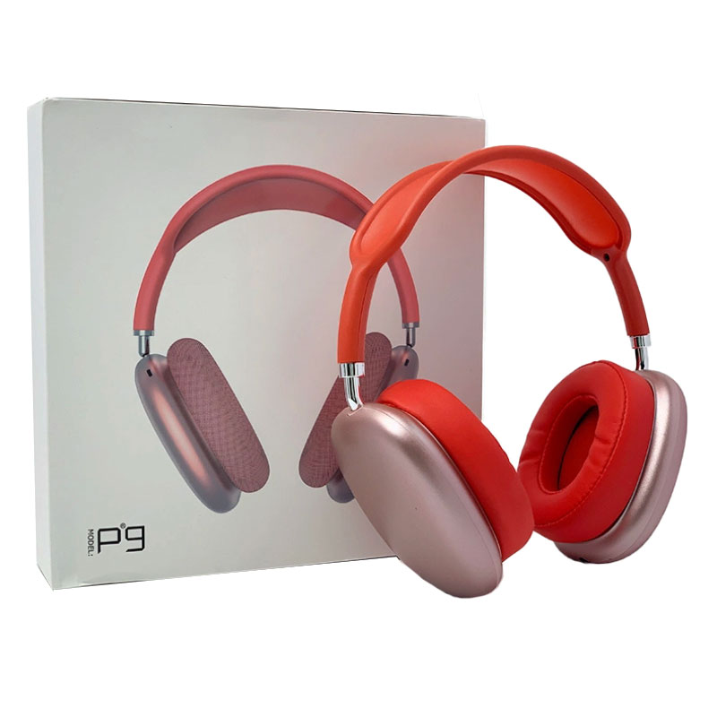 Casque Sans Fil P9 Avec Emplacement Carte Memoire - Rouge
