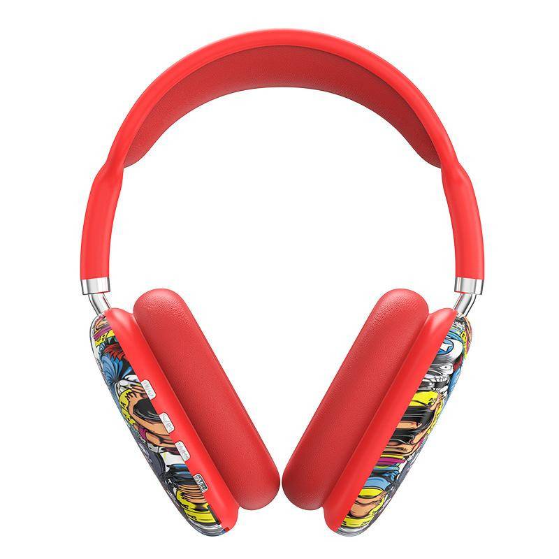 Casque Sans Fil P9 Plus - Rouge - Image 2