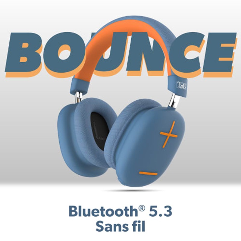 Casque Sans Fil TNB Bounce Max CBBOUNCE2BL Mega Bass - Bleu - Image 3