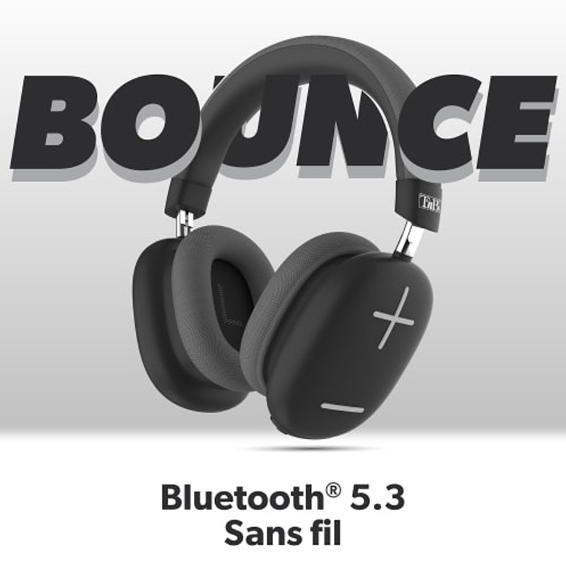 Casque Sans Fil TNB  Bounce Max CBBOUNCE2BK Mega Bass - Noir - Image 3