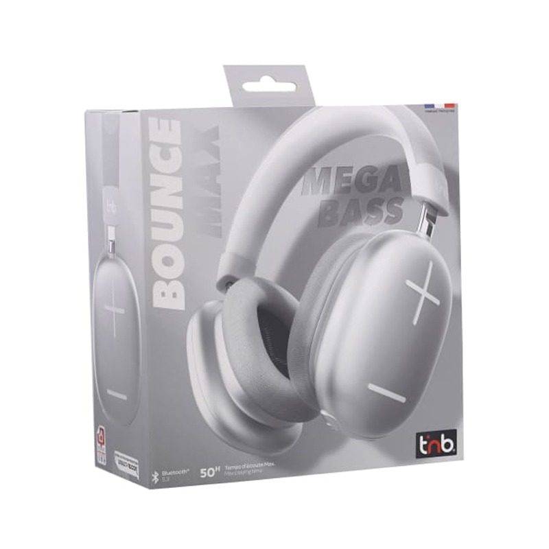 Casque Sans Fil TNB Bounce Max CBBOUNCE2SL Mega Bass - Silver - Image 4