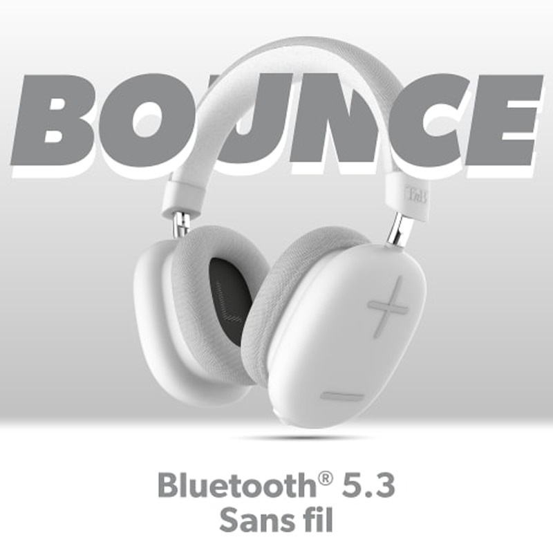Casque Sans Fil TNB Bounce Max CBBOUNCE2WH Mega Bass - Blanc - Image 3