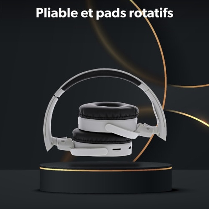 Casque Sans Fil TNB Single 2 CBSGL2SL Avec Lecteur Carte Mémoire - Blanc - Image 3