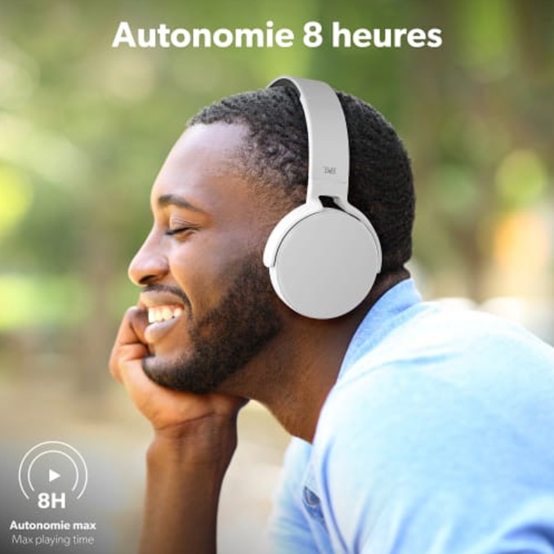 Casque Sans Fil TNB Single 2 CBSGL2SL Avec Lecteur Carte Mémoire - Blanc - Image 4