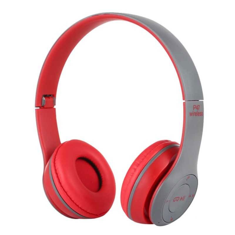 Casque Stéréo Sans Fil OAKORN P47 Bluetooth - Rouge - Image 3
