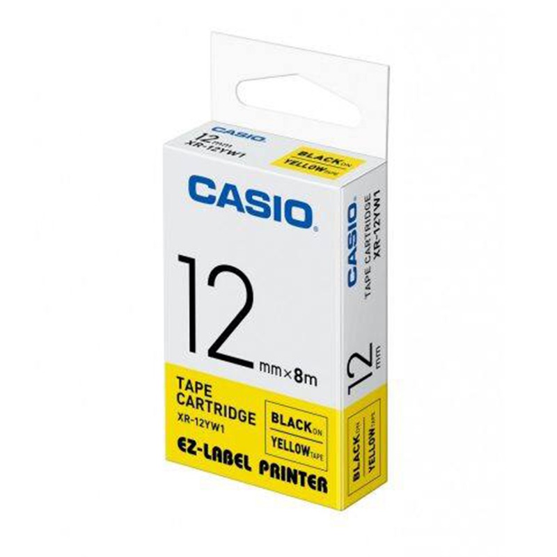Cassette à Ruban CASIO XR-12YW1 12 mm - Noir & Jaune - Image 2