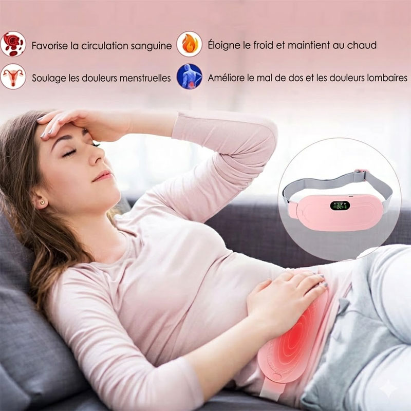 Ceinture de Confort Menstruel - Technologie Graphene & Massage - Rose - Image 2
