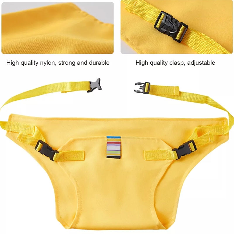 Ceinture de Chaise Haute de Voyage Portable et Sécurisée - Jaune - Image 5