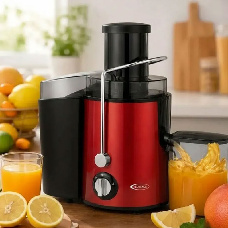 Centrifugeuse de Jus FLORENCE R-2817 1200W - Rouge - Image 2