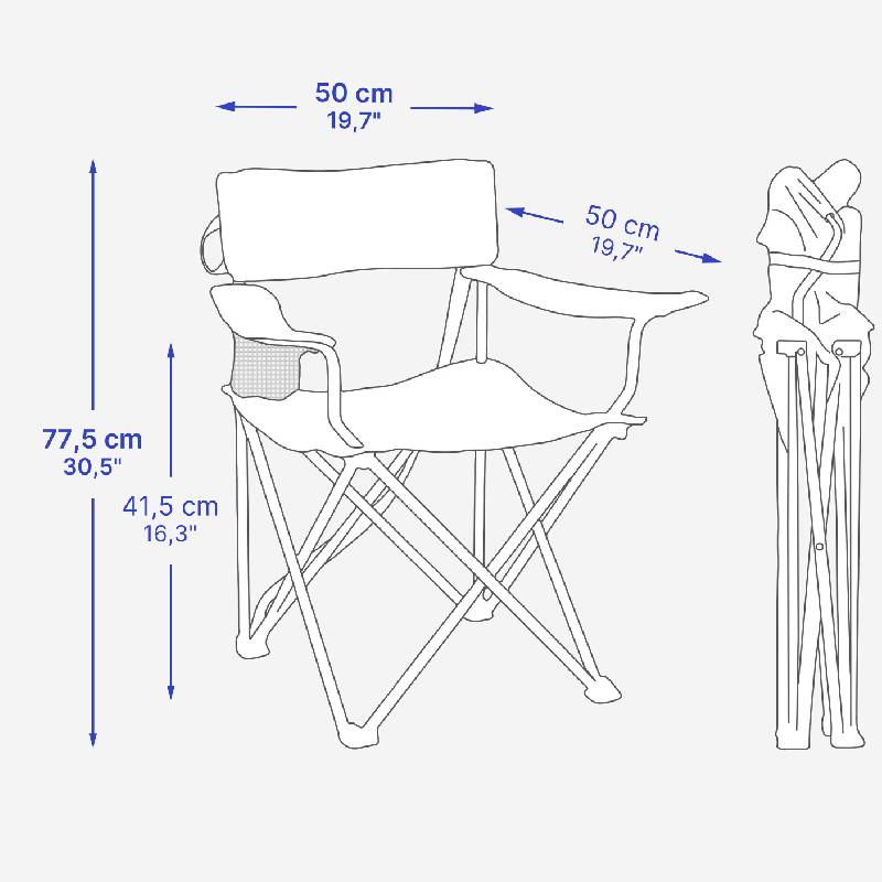 Chaise de Camping DECATHLON Pliable avec Accoudoirs - 5075744 - Image 3