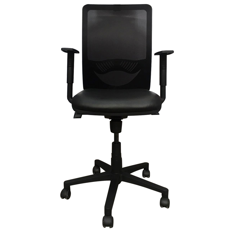 Fauteuil Opérationnel DUKE En Simili Cuir Avec Accoudoirs Réglable - Noir