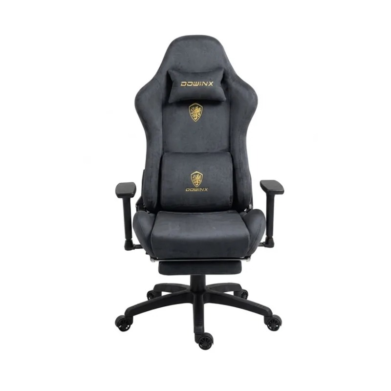 Chaise Gaming DOWINX LS-D1163 Tissu Daim - Gris Foncé