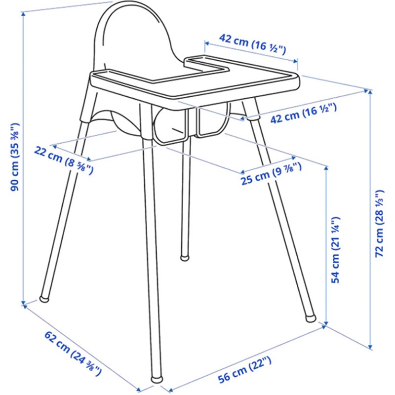 Chaise Haute PRIMA SLIM - Grège - Image 4