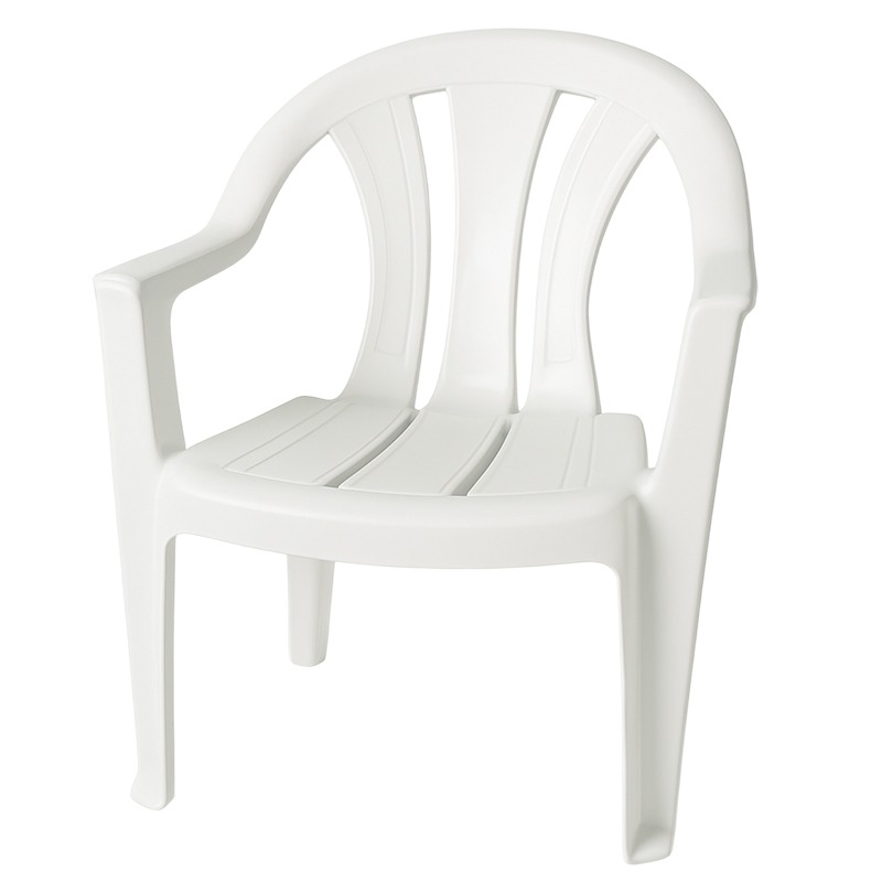Chaise Plastique Soltan Avec Accoudoirs - Blanc