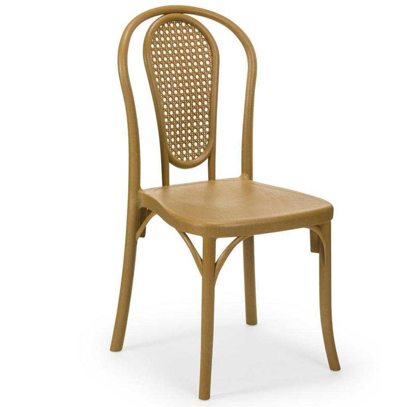 Chaise Plastique SOFPINCE Floris Sans Accoudoirs + 4pieds - Taupe