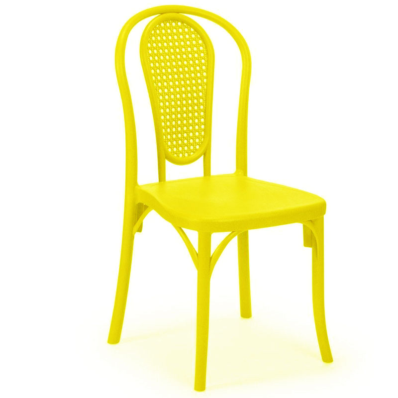 Chaise SOFPINCE Floris Sans Accoudoirs 90x54x49cm - Jaune 